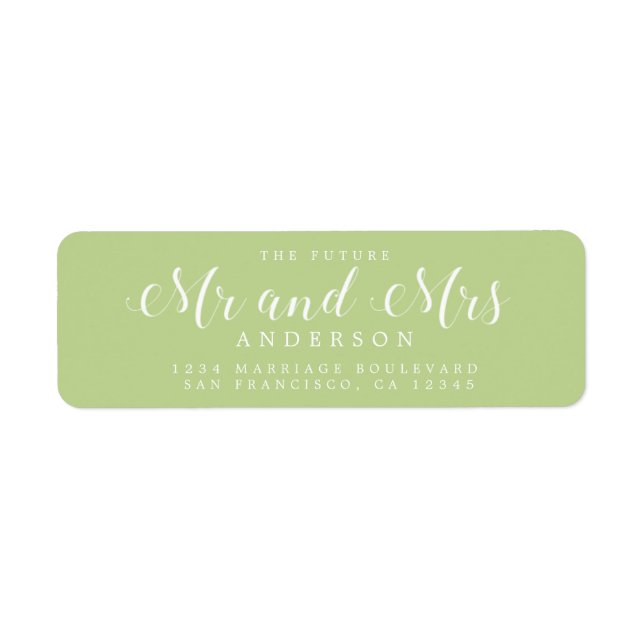 Chic Script Future Mr. Wedding Rücksendeadresse (Vorne)