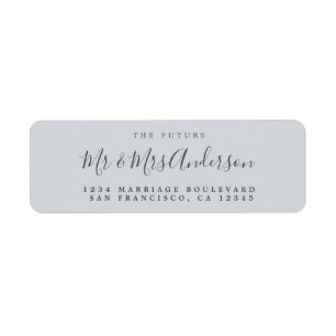 Chic Script Future Mr. Wedding Rücksendeadresse