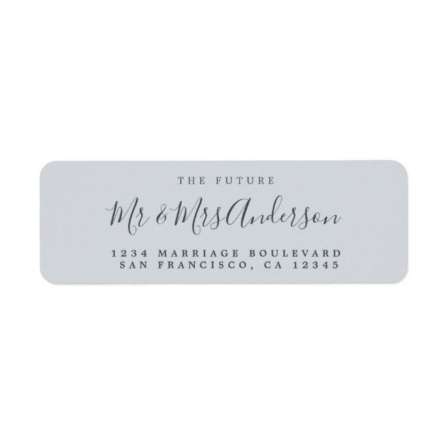 Chic Script Future Mr. Wedding Rücksendeadresse (Vorne)