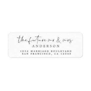 Chic Script Future Mr. Wedding Rücksendeadresse
