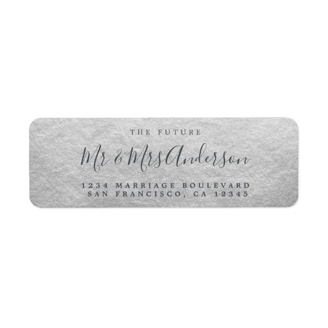 Chic Script Future Mr. Wedding Rücksendeadresse (Vorne)