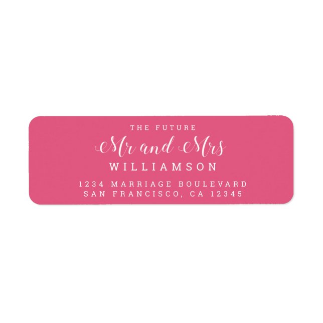Chic Script Future Mr. Wedding Rücksendeadresse (Vorne)