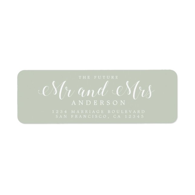 Chic Script Future Mr. Wedding Rücksendeadresse (Vorne)