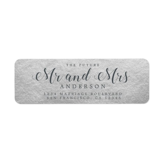 Chic Script Future Mr. Wedding Rücksendeadresse (Vorne)