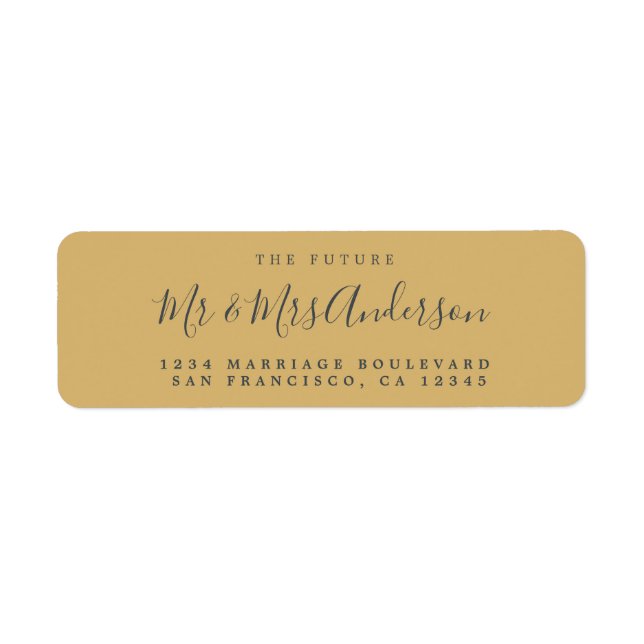 Chic Script Future Mr. Wedding Rücksendeadresse (Vorne)