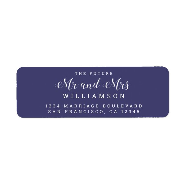 Chic Script Future Mr. Wedding Rücksendeadresse (Vorne)