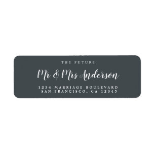 Chic Script Future Mr. Wedding Rücksendeadresse