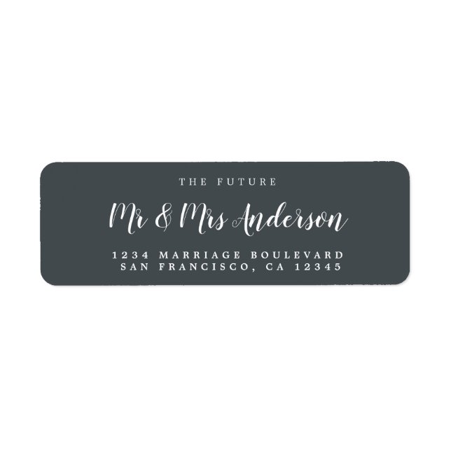 Chic Script Future Mr. Wedding Rücksendeadresse (Vorne)