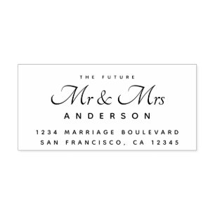 Chic Script Future Mr. Wedding Rücksendeadresse Gummistempel