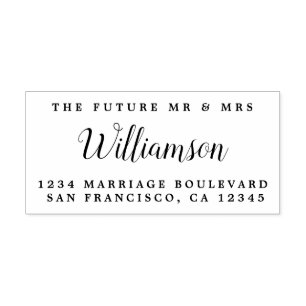 Chic Script Future Mr. Wedding Rücksendeadresse Gummistempel