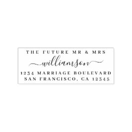 Chic Script Future Mr. Wedding Rücksendeadresse Gummistempel
