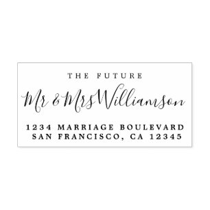Chic Script Future Mr. Wedding Rücksendeadresse Gummistempel