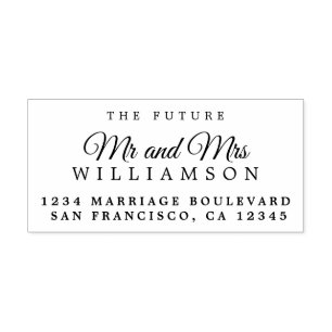 Chic Script Future Mr. Wedding Rücksendeadresse Gummistempel