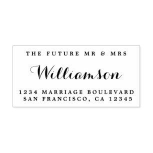 Chic Script Future Mr. Wedding Rücksendeadresse Gummistempel