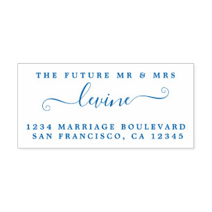 Chic Script Future Mr. Wedding Rücksendeadresse Permastempel