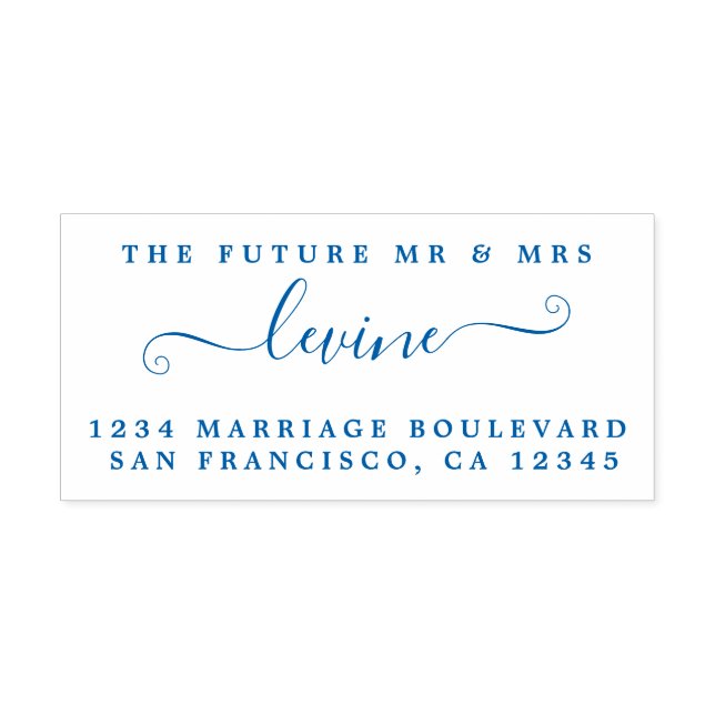 Chic Script Future Mr. Wedding Rücksendeadresse Permastempel (Design)