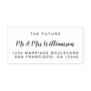 Chic Script Future Mr. Wedding Rücksendeadresse Permastempel