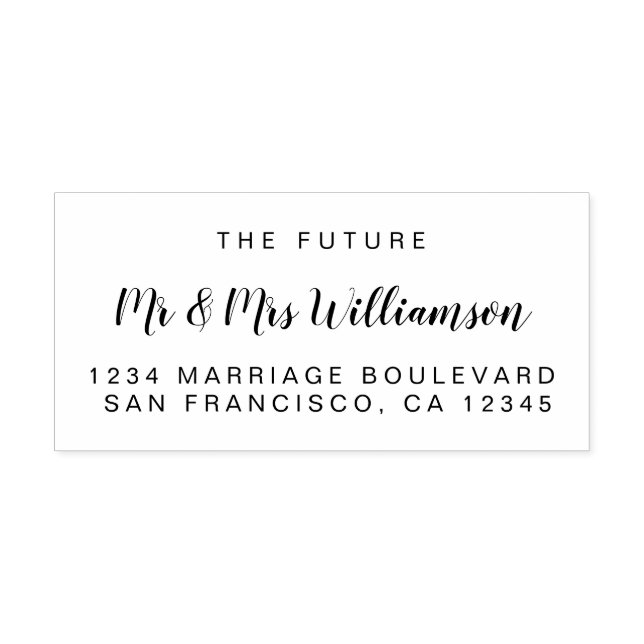 Chic Script Future Mr. Wedding Rücksendeadresse Permastempel (Design)