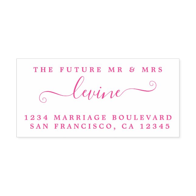 Chic Script Future Mr. Wedding Rücksendeadresse Permastempel (Design)