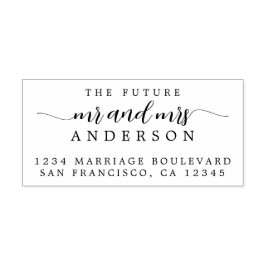 Chic Script Future Mr. Wedding Rücksendeadresse Permastempel