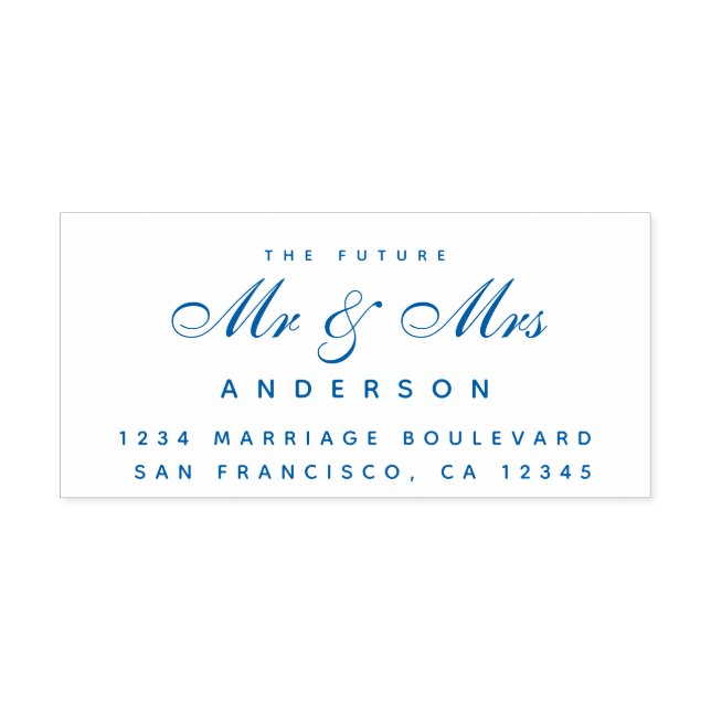 Chic Script Future Mr. Wedding Rücksendeadresse Permastempel (Design)