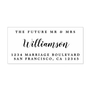 Chic Script Future Mr. Wedding Rücksendeadresse Permastempel