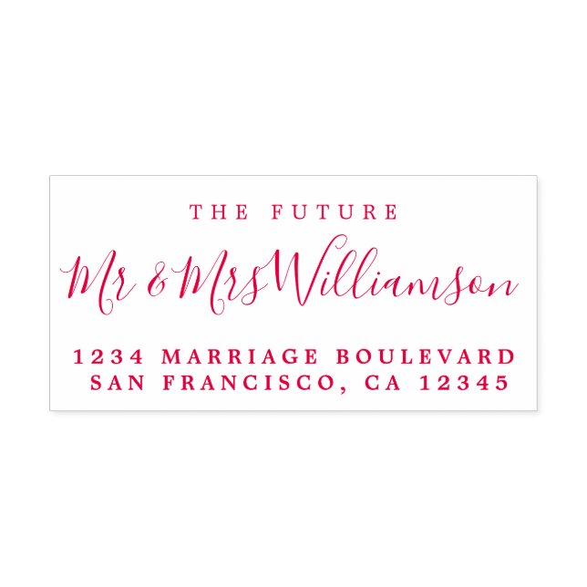 Chic Script Future Mr. Wedding Rücksendeadresse Permastempel (Design)