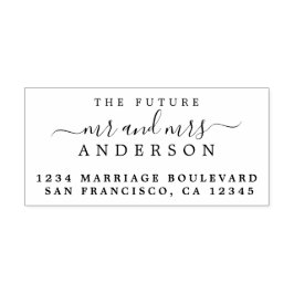 Chic Script Future Mr. Wedding Rücksendeadresse Permastempel