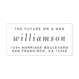 Chic Script Future Mr. Wedding Rücksendeadresse Permastempel