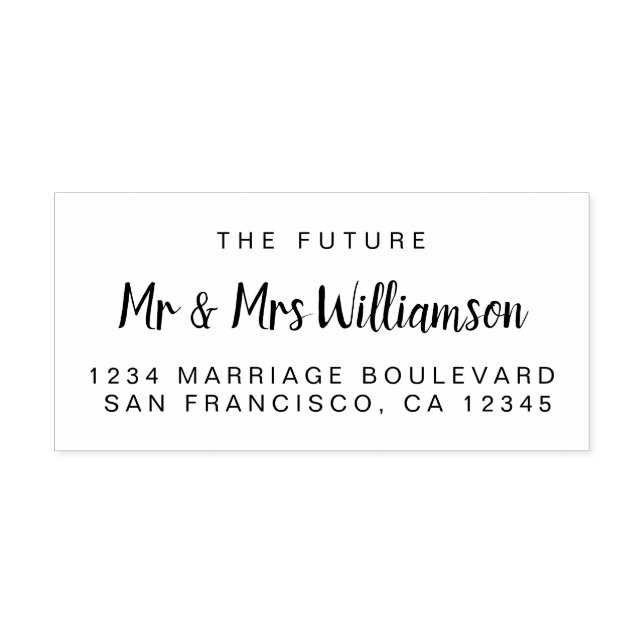 Chic Script Future Mr. Wedding Rücksendeadresse Permastempel (Design)