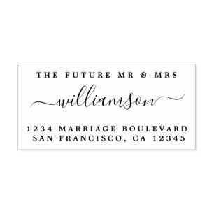 Chic Script Future Mr. Wedding Rücksendeadresse Permastempel