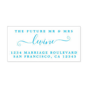Chic Script Future Mr. Wedding Rücksendeadresse Permastempel