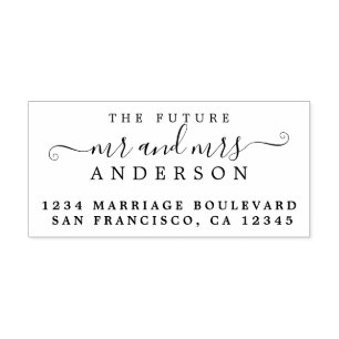 Chic Script Future Mr. Wedding Rücksendeadresse Permastempel
