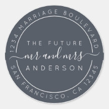 Chic Script Future Mr. Wedding Rücksendeadresse