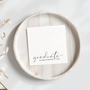 Chic Script Graduation Party Serviette