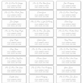 Chic Script Guest Address Labels