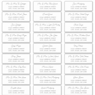 Chic Script Guest Address Labels