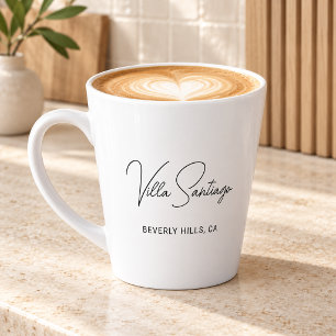 Chic Script Home Residence Name Latte -> Chic Scr Milchtasse