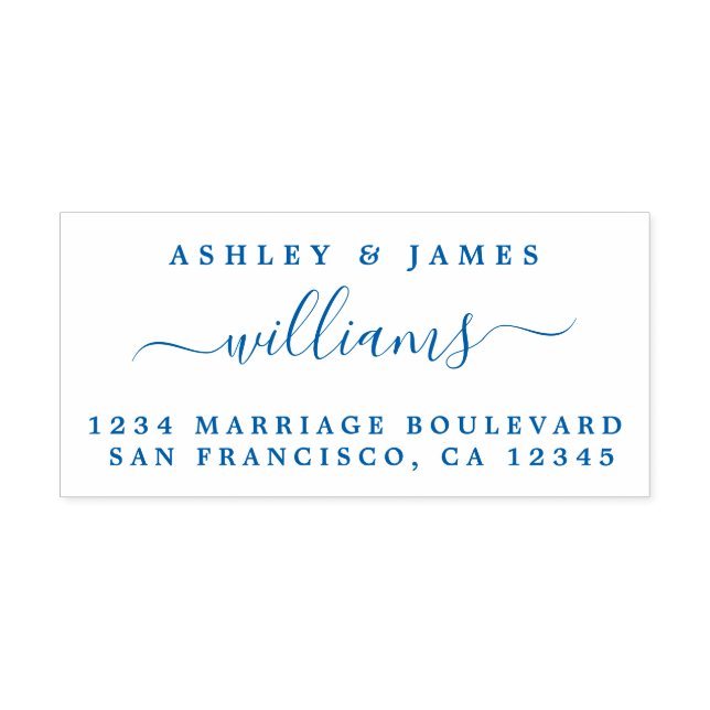 Chic Script Names New Surname Rücksendeadresse Permastempel (Design)