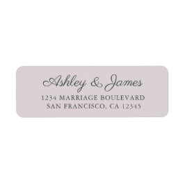 Chic Script Pastel Lila Wedding Rücksendeadresse