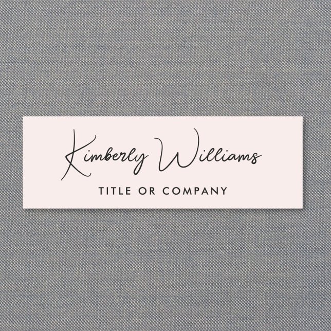 Chic Script Professional Pink Namensschild (Chic Script Professional Pink Name Tag)