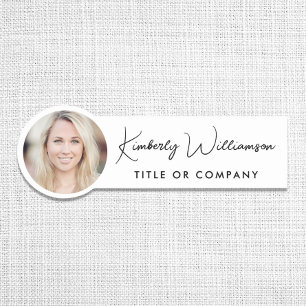 Chic Script Professionelles Foto Namensschild