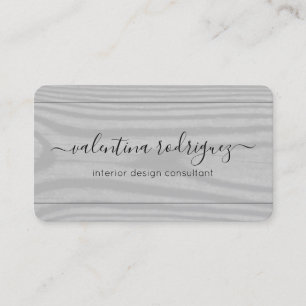 Chic Script Signature Schwarz und Grau Imitate Woo Visitenkarte