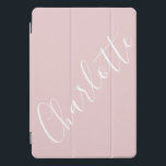 Chic Script Typografie Personalisiert Pink iPad Pro Cover<br><div class="desc">Chic Script Typografie Personalisiert Pink iPad Cover</div>