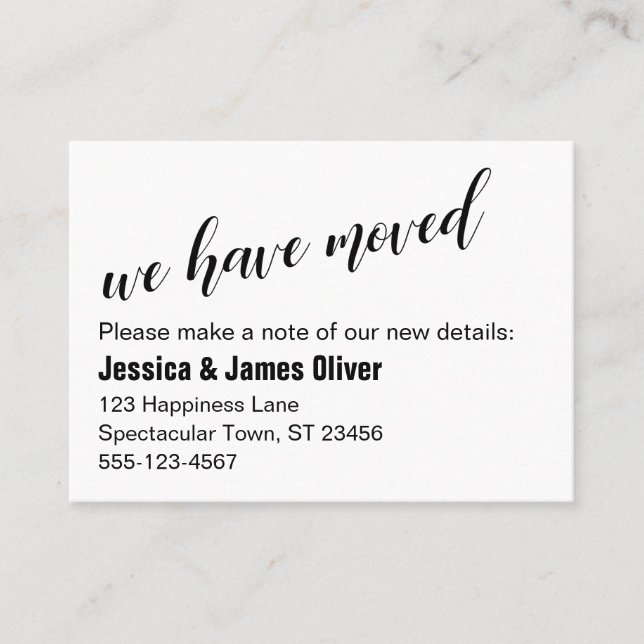 Chic Script Typografie Wir haben Handout-Karte ver Visitenkarte (Vorderseite)