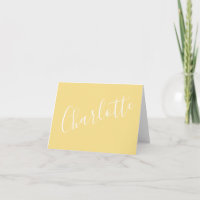 Chic Script Typografy Personalisiert Name Yellow