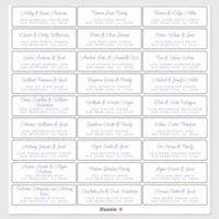 Chic Script Wedding Guest Address Labels