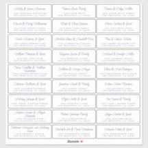 Chic Script Wedding Guest Address Labels