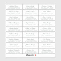 Chic Script Wedding Guest Address Labels