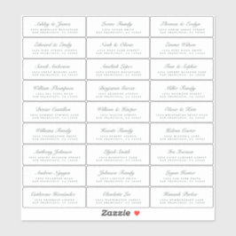 Chic Script Wedding Guest Address Labels